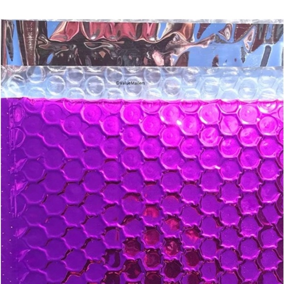 XL 10x16 Metallic Hot Pink Poly Bubble Mailers - Glamour Padded Envelopes - Picture 5 of 5